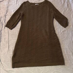 Calvin Klein Brown Textured Sweater Dress